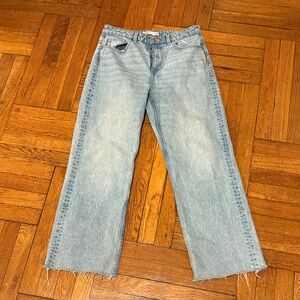 Zara Light Blue Flare & Wide Leg Jeans